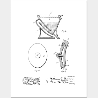 Water Closet Vintage Patent Hand Drawing Posters and Art